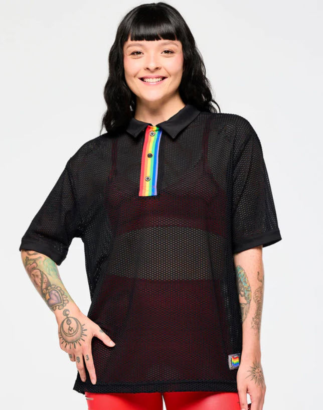 Zumba Oversized Mesh Polo