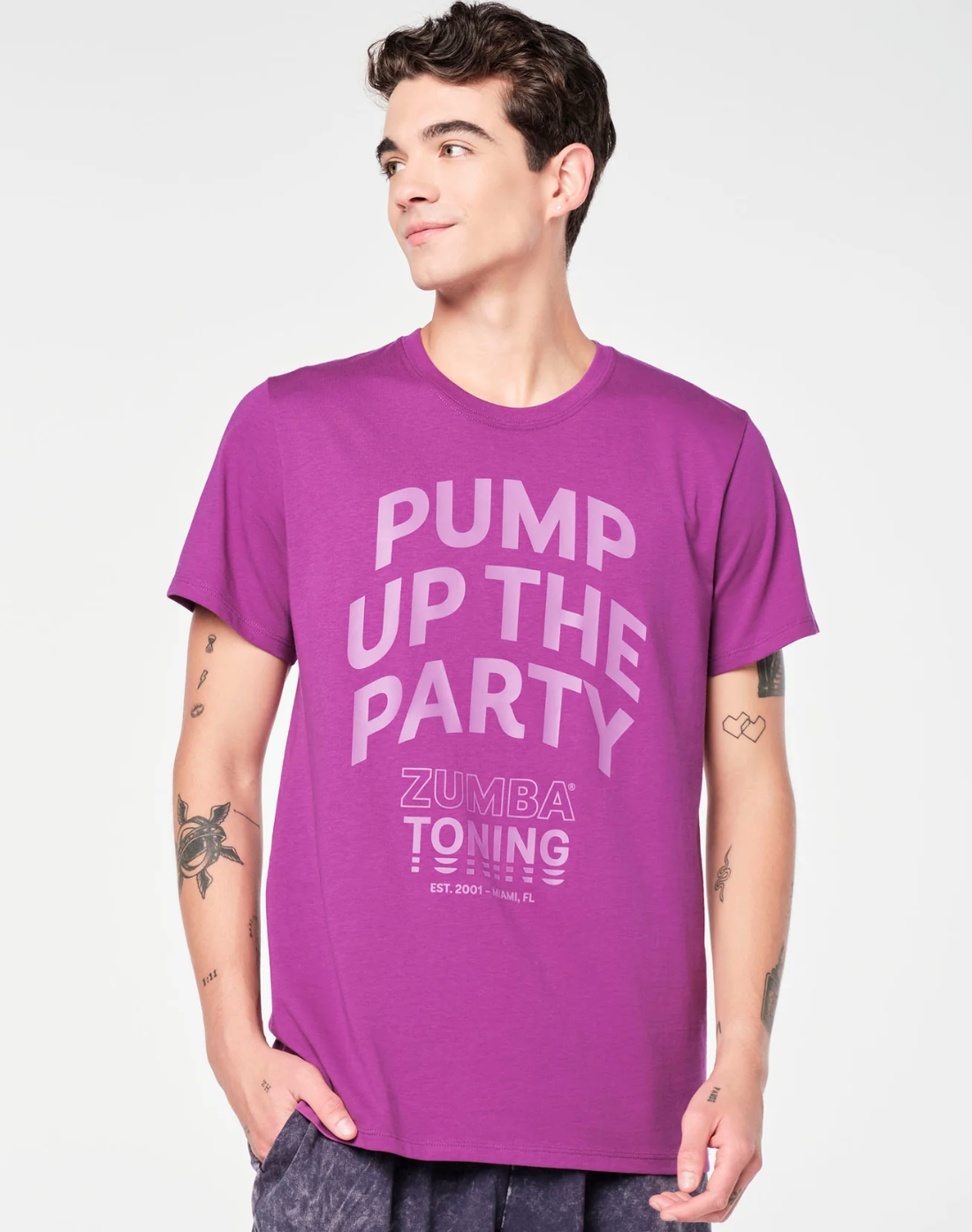 Zumba Toning Crew Neck Tee - Toning Purple