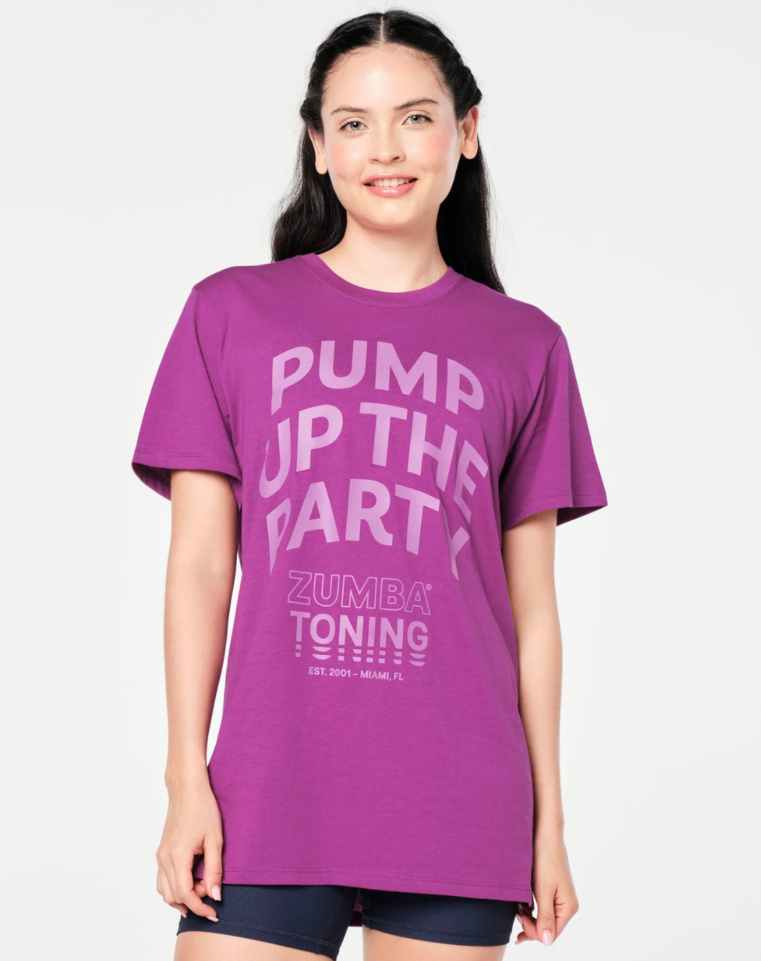 Zumba Toning Crew Neck Tee - Toning Purple