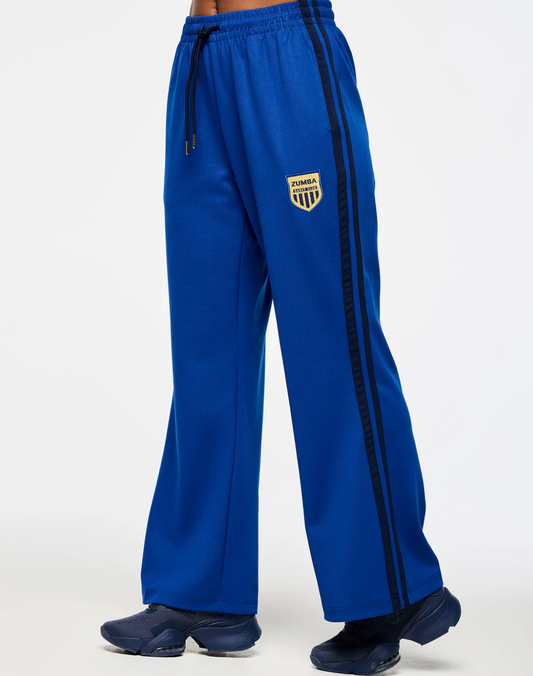 Victory Wide Leg Track Pants - Blue