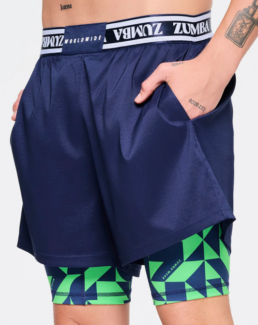 Zumba Out Loud Men's Shorts With Inner Liner