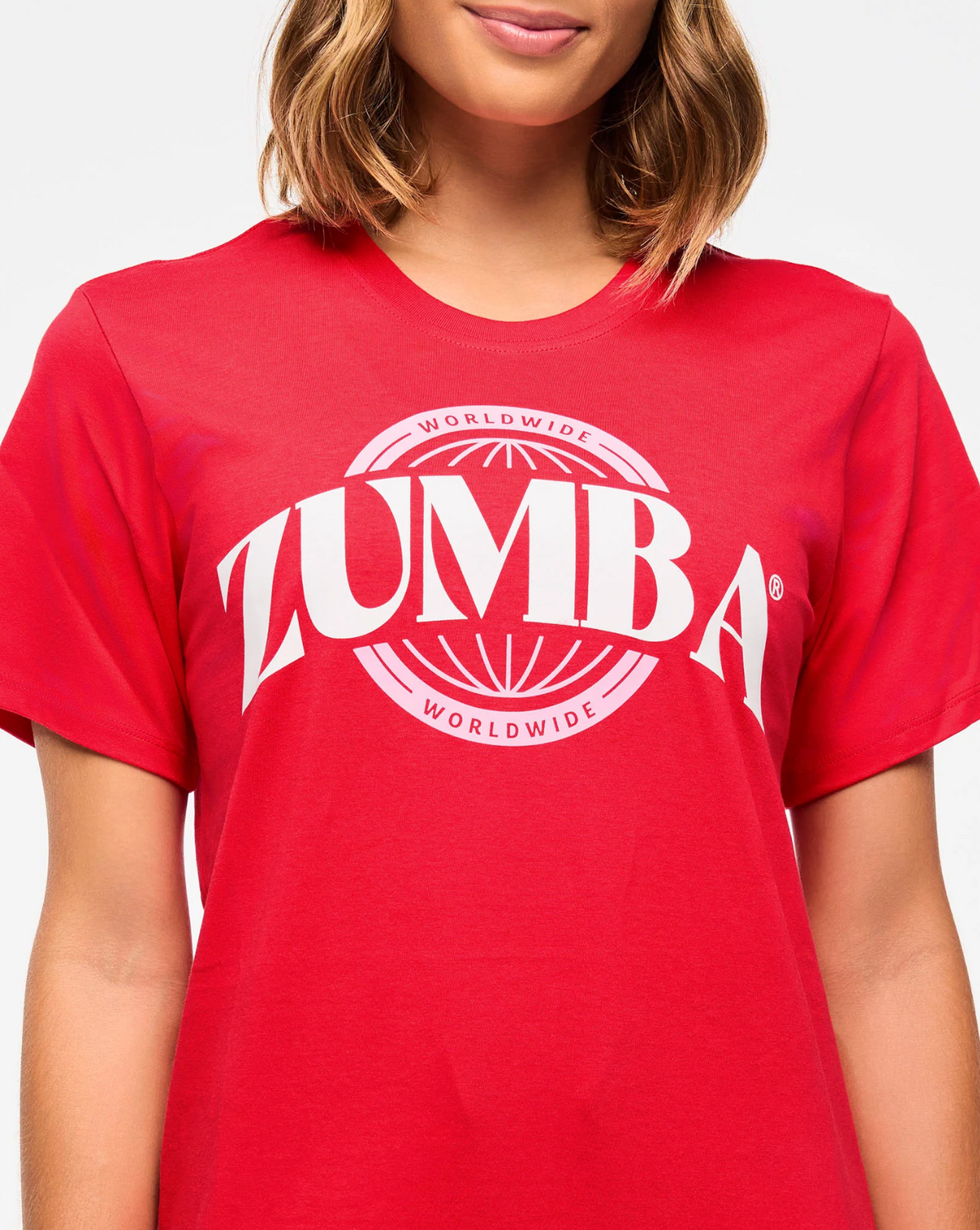 Zumba Haus Unisex Crew Neck Tee - Red Cherry