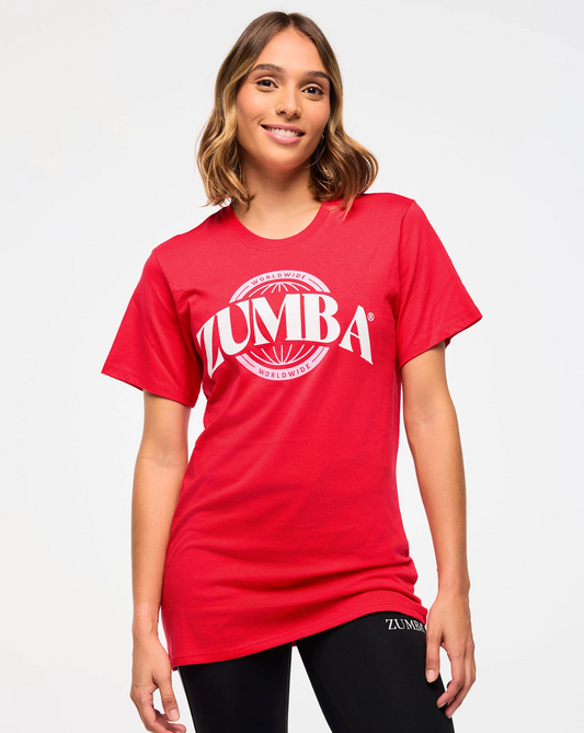 Zumba Haus Unisex Crew Neck Tee - Red Cherry