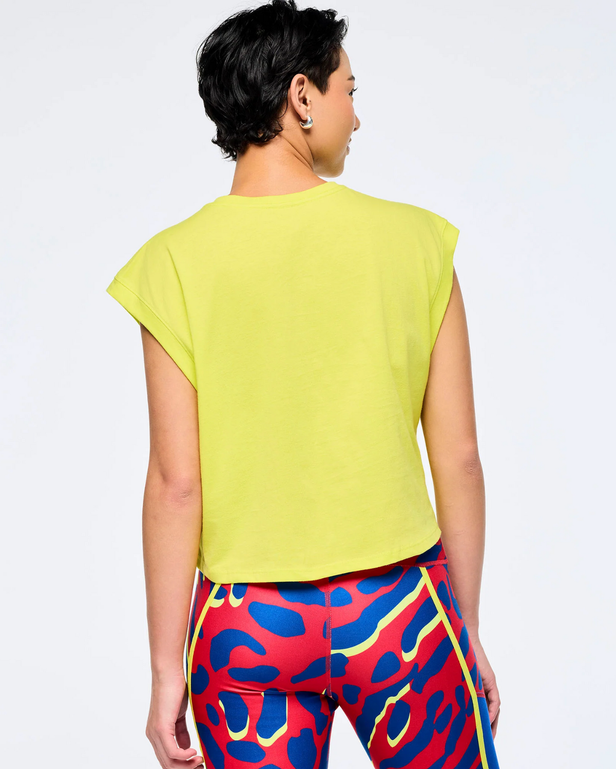 Victory Extended Shoulder Loose Tank - Yellow