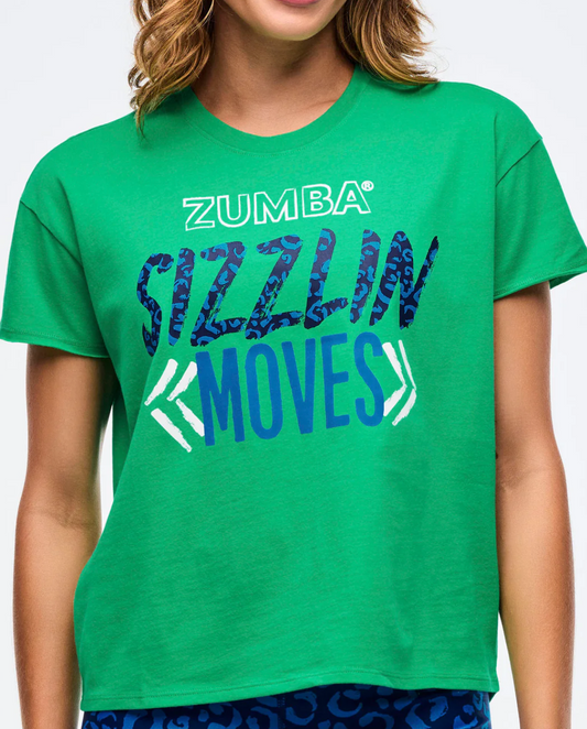 Sizzlin' High Low Crew Neck Top - Groove With Me Green