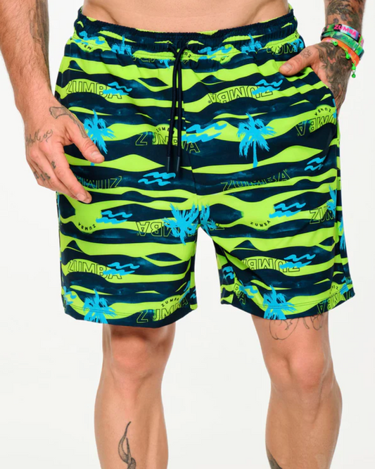 Zumba Sun and Swim Shorts - Let's Go Indigo