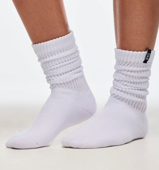 Sizzlin' Scrunch Socks - Wear It Out White