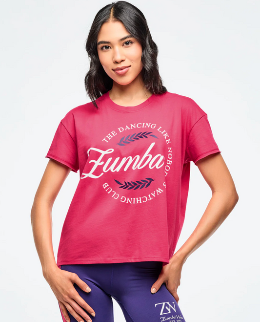 Class of 2001 High Low Crew Neck Top - Pink