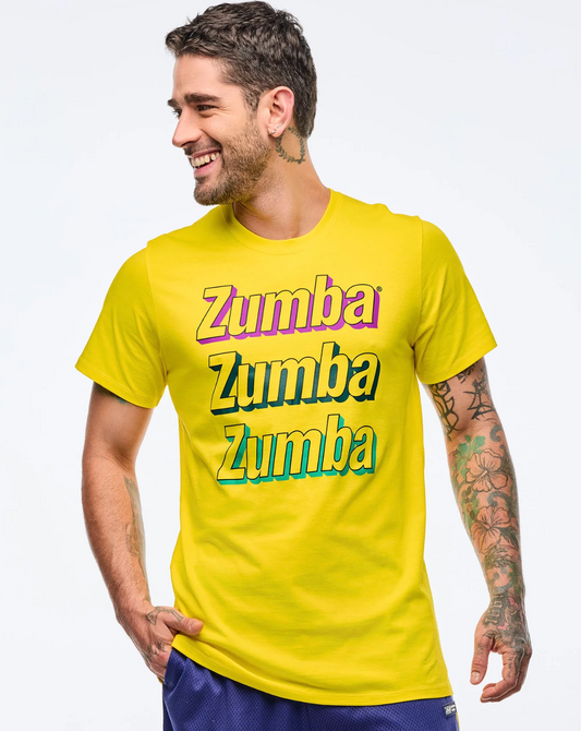 Apres Zumba Unisex Crew Neck Tee - Yellow