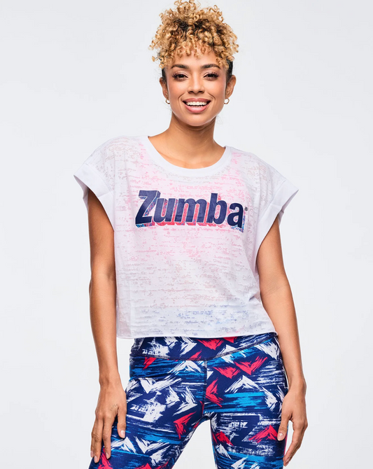Apres Zumba Cap Sleeve Open Back Slouchy Top
