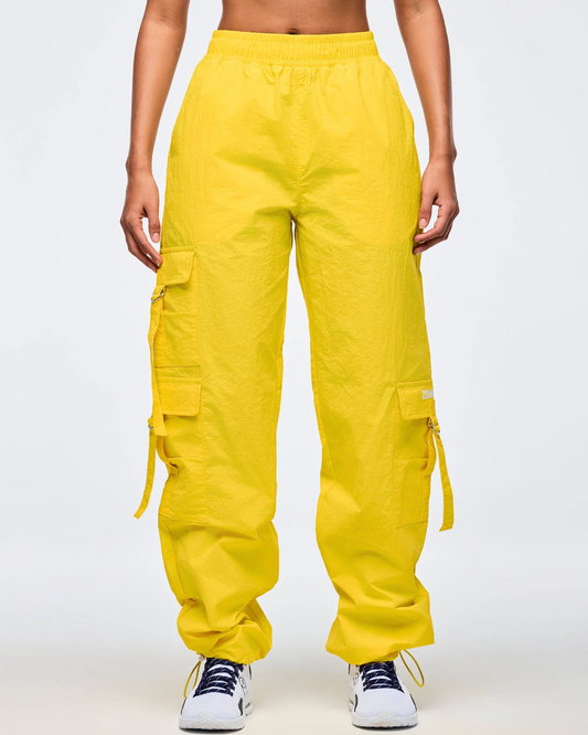 Apres Zumba High Rise Cargo Pants With Tassels