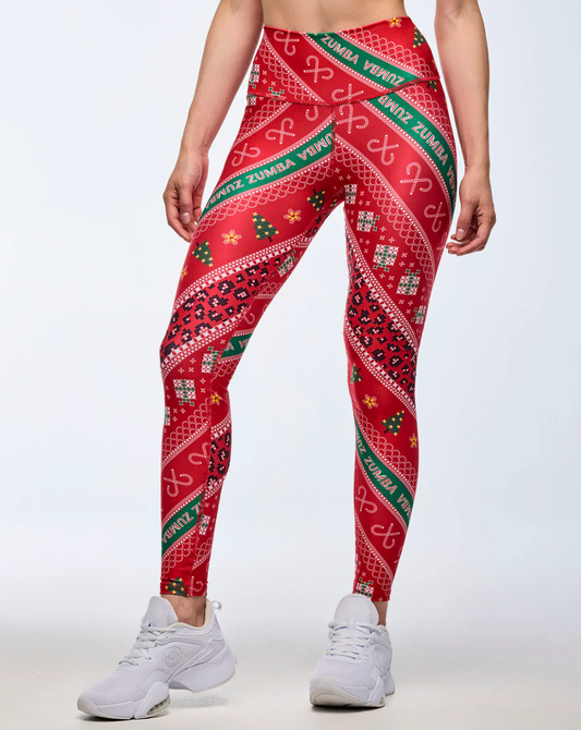 Zumba Holiday High Waisted Ankle Leggings