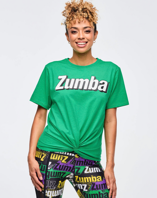 Apres Zumba Short Sleeve Front Twist Top