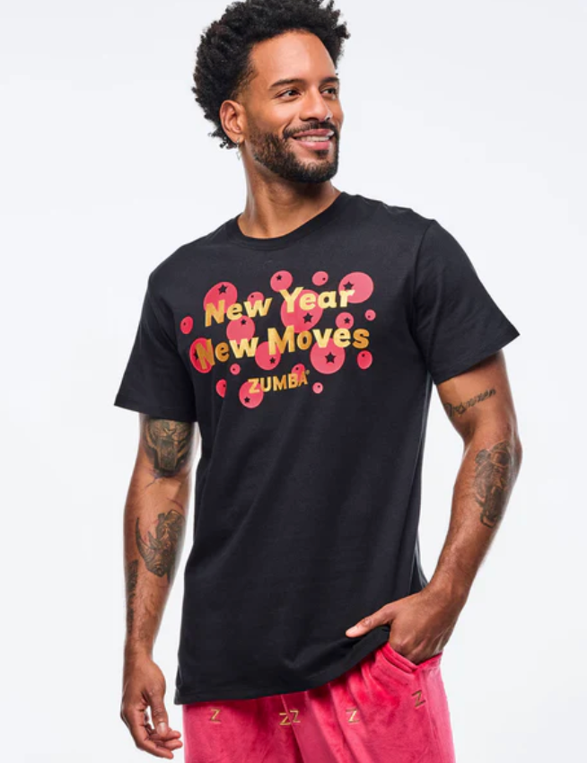 Zumba Holiday Unisex Crew Neck Tee - Black