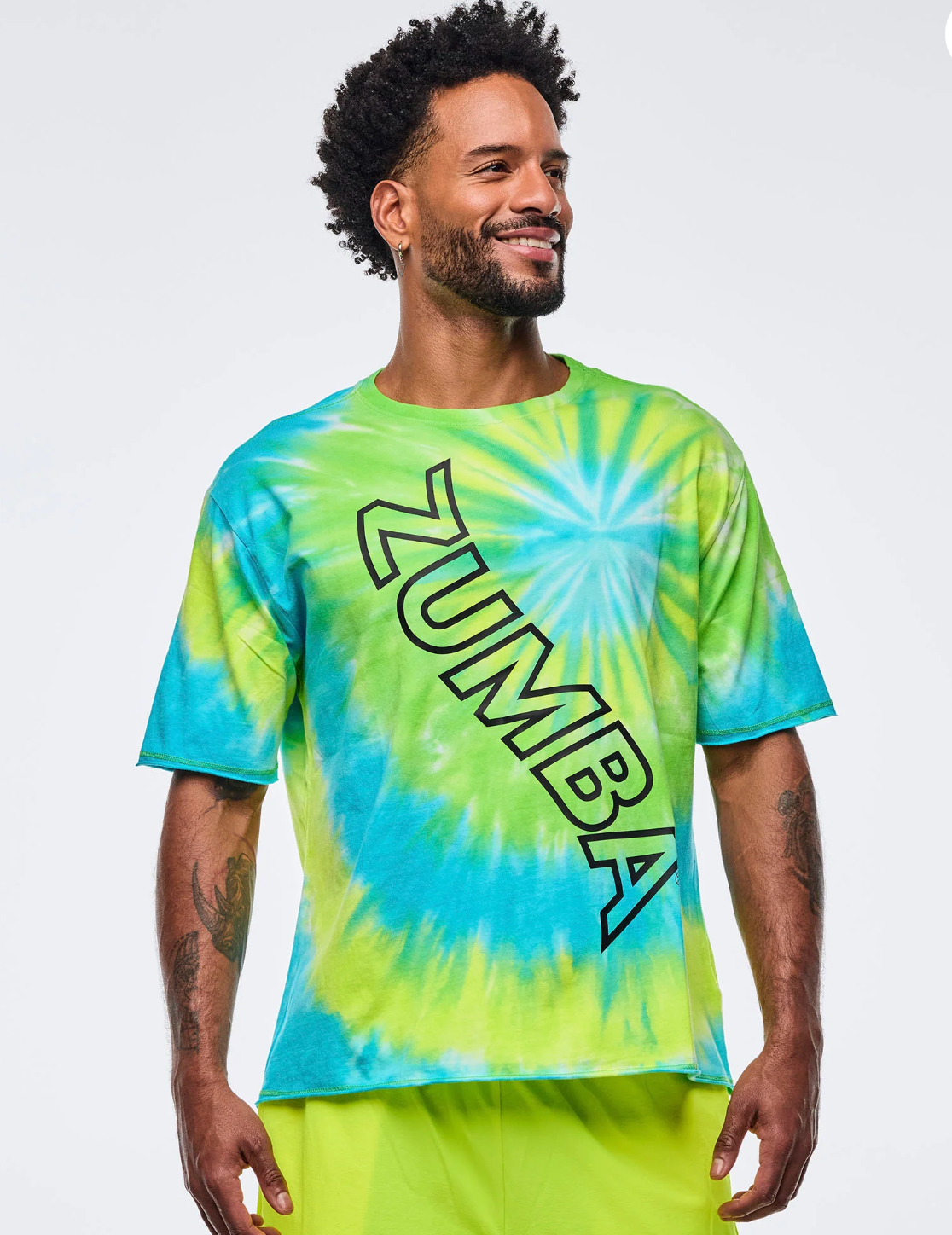 Neon Boxy Top - Blue/Green