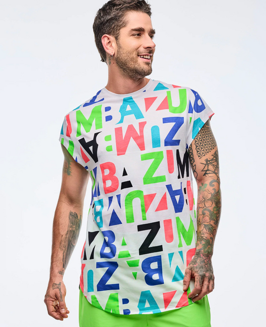 Neon Men's Crew Neck Tee - White/Neon