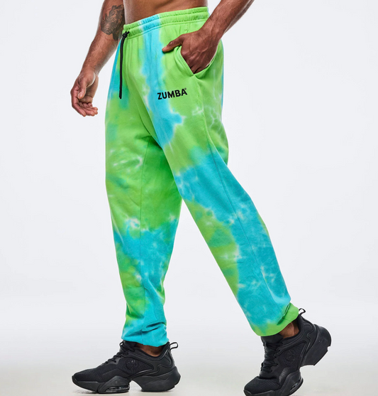 Neon Baggy Sweatpants - Blue/Green