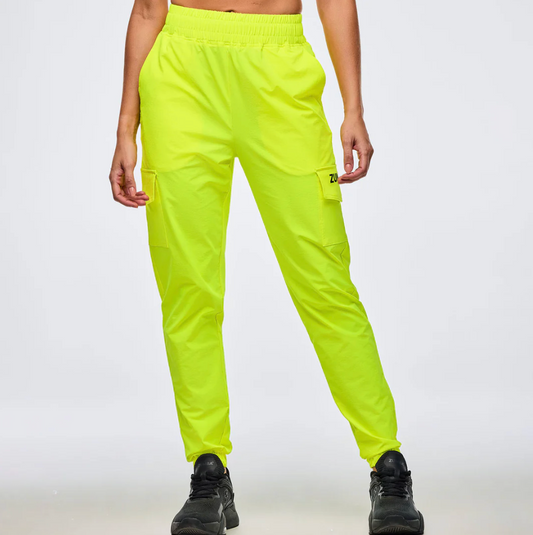 Neon Cargo Pants - Caution