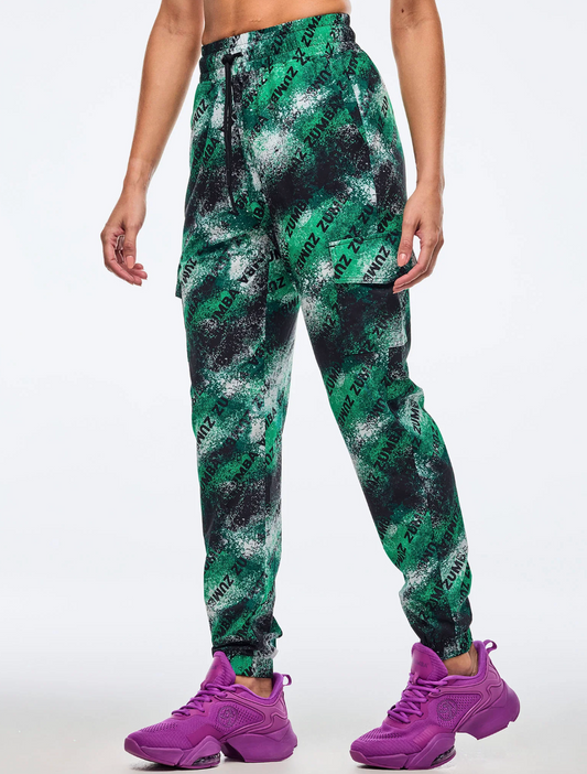 Apres Zumba Cargo Pants - Black/Green