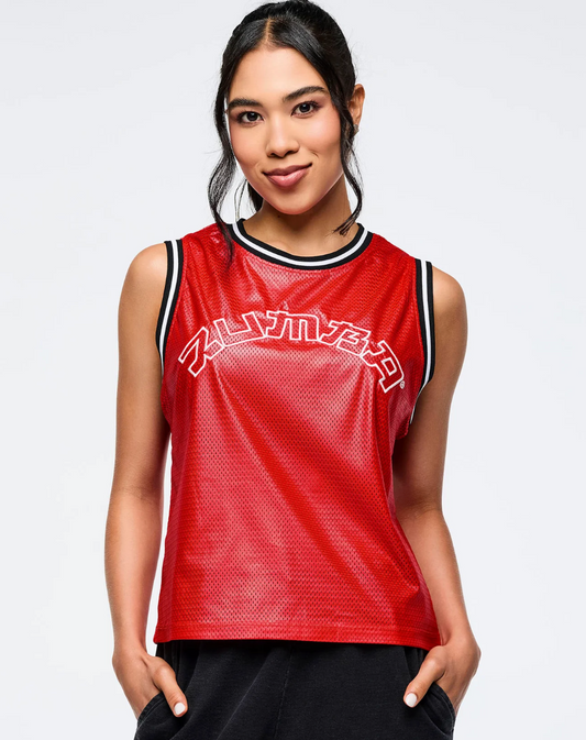 Eastern Flavor Loose Mesh Tank - Fuego Red