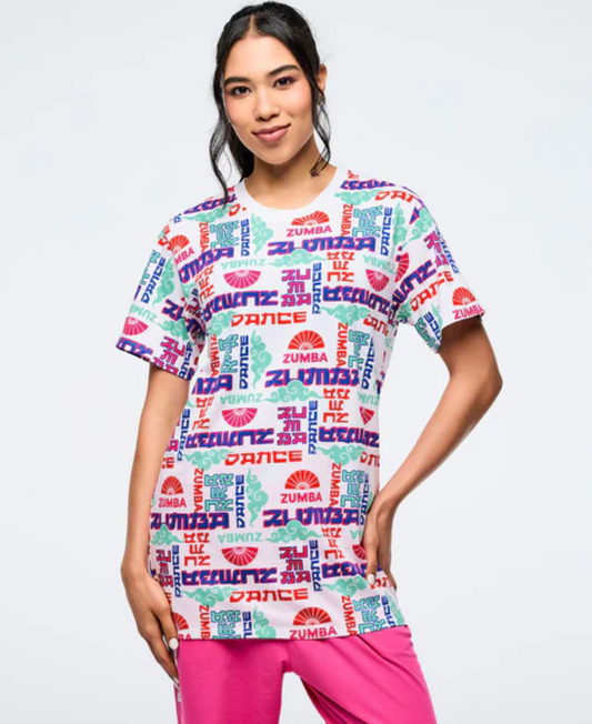 Eastern Flavor Crew Neck Tee - White/Blue