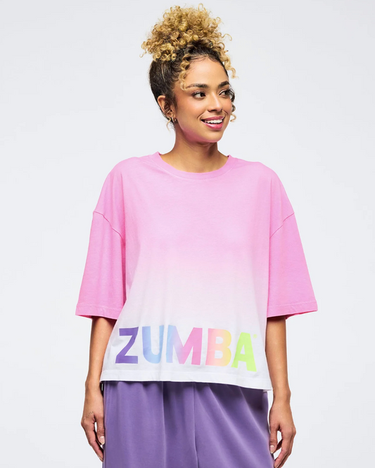 Pastel Oversized Boxy Crop Top - Pink