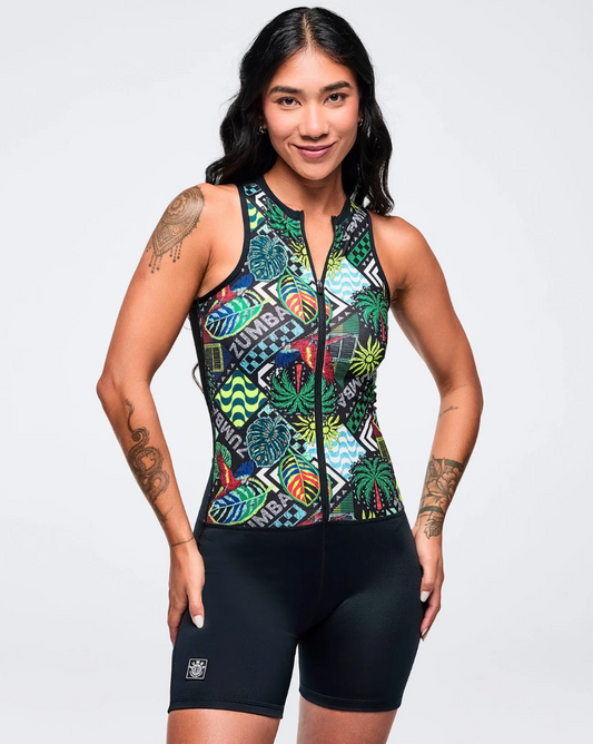 Latin Movement Magic Bodysuit With Mesh Back