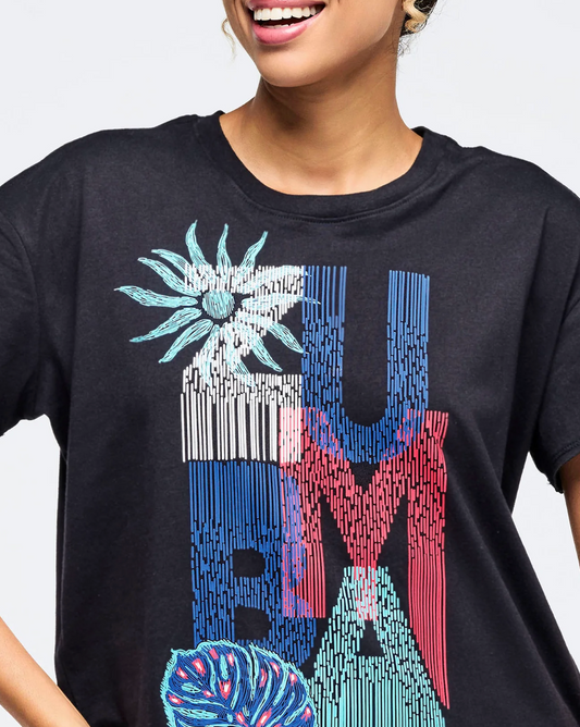 Latin Movement High Low Crew Neck Top