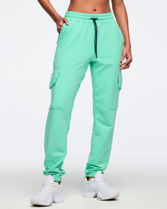 Latin Movement High Waisted Knit Cargo Pants