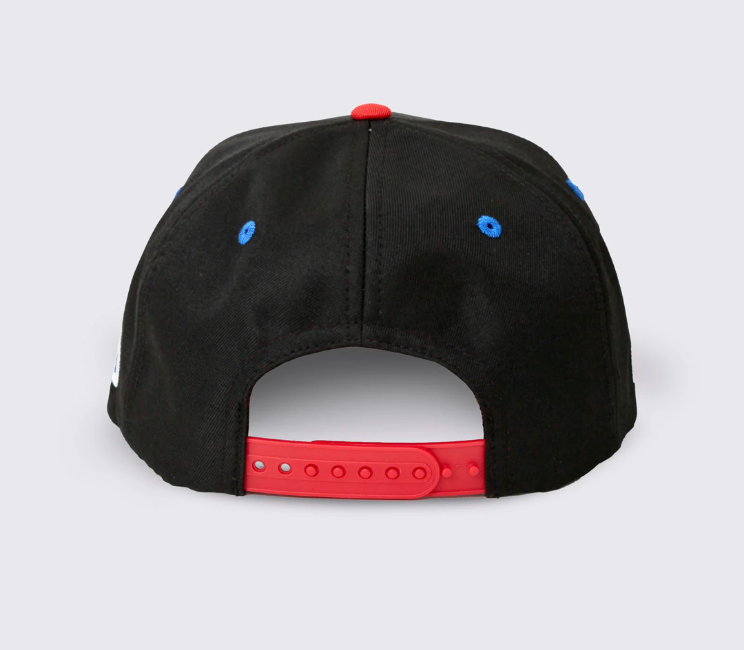 Victory Flat Bill Snapback Hat - Black