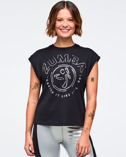 Zumba 25 Extended Shoulder Loose Tank