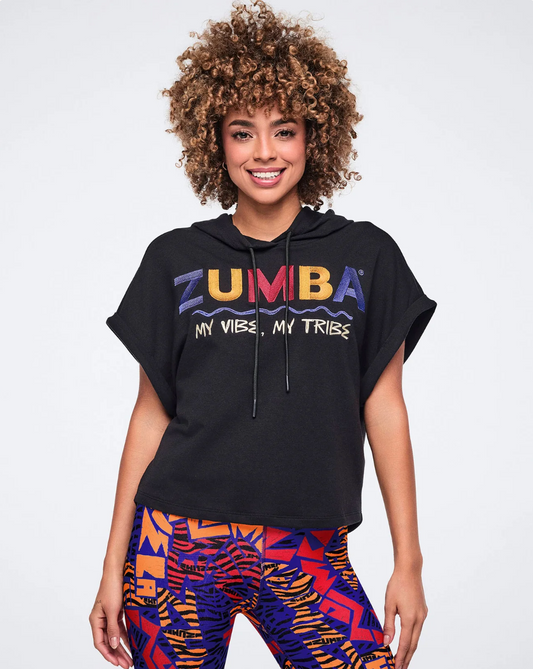 Wildbeat Short Sleeve Crop Pullover Hoodie