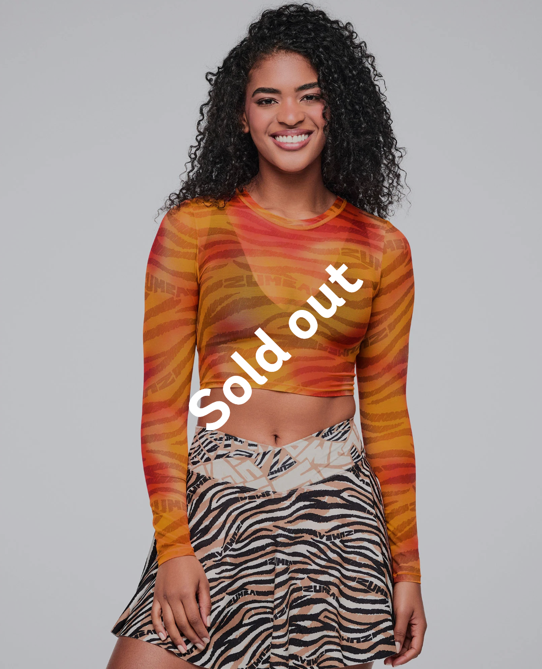 Wildbeat Long Sleeve Mesh Crop Top