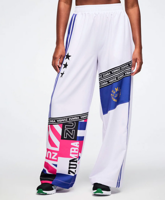 Worldwide High Waisted Wide Leg Track Pants