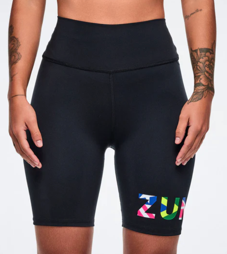 Worldwide High Waisted Biker Shorts - Black