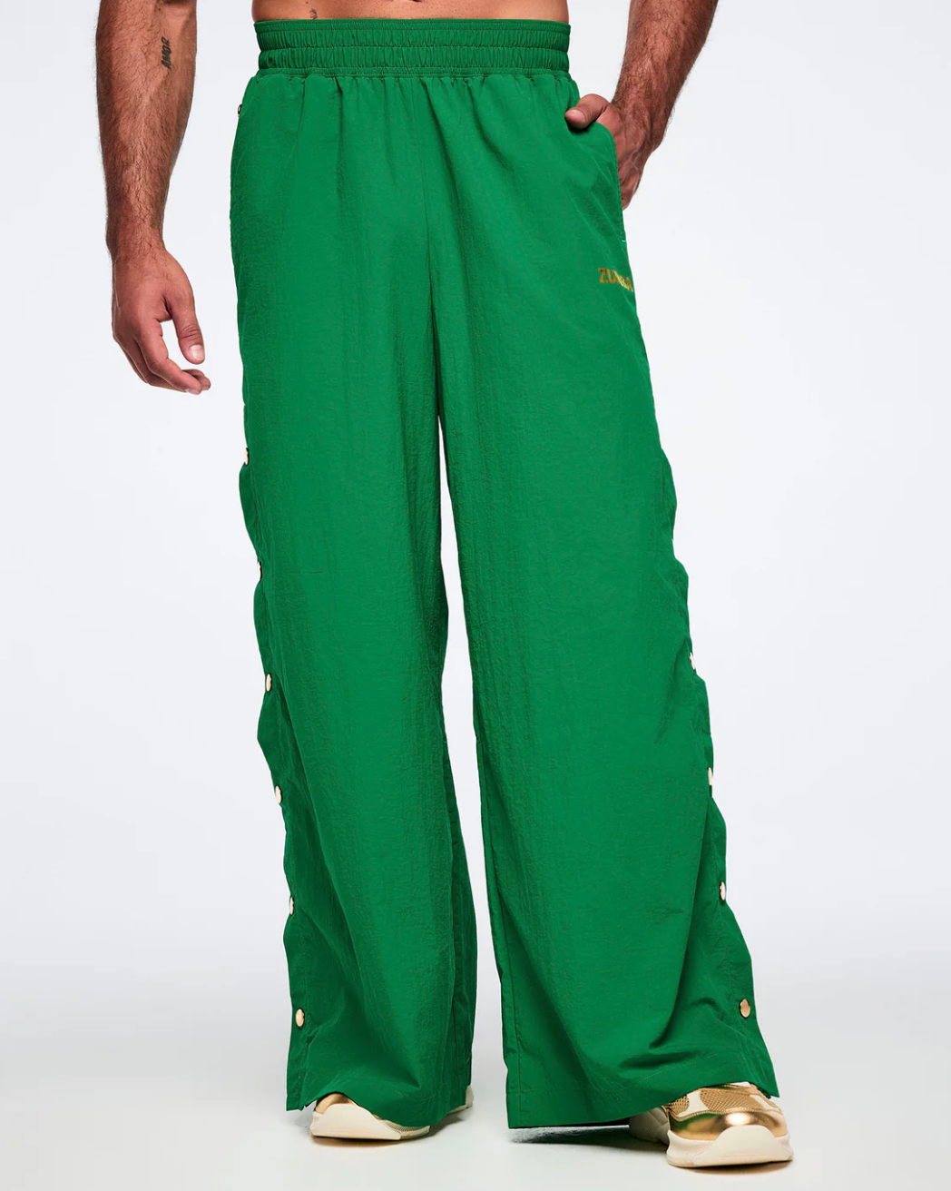 Worldwide Wide Leg Pants With Side Snaps