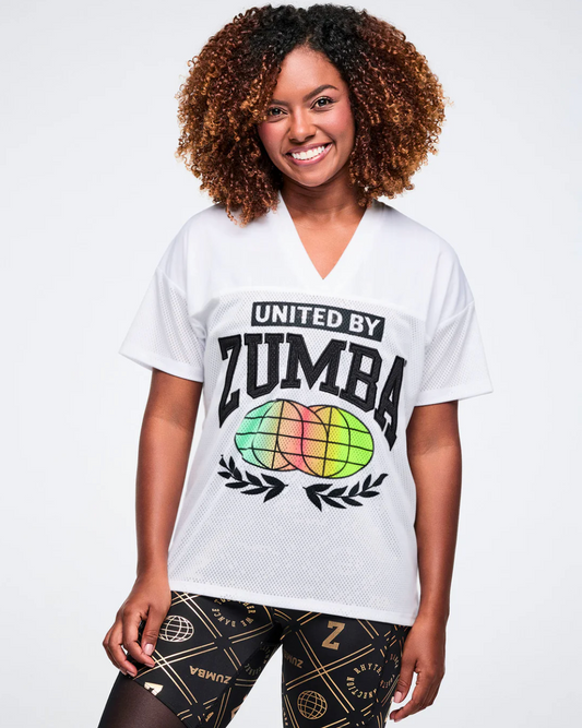 Worldwide V-Neck Mesh Top