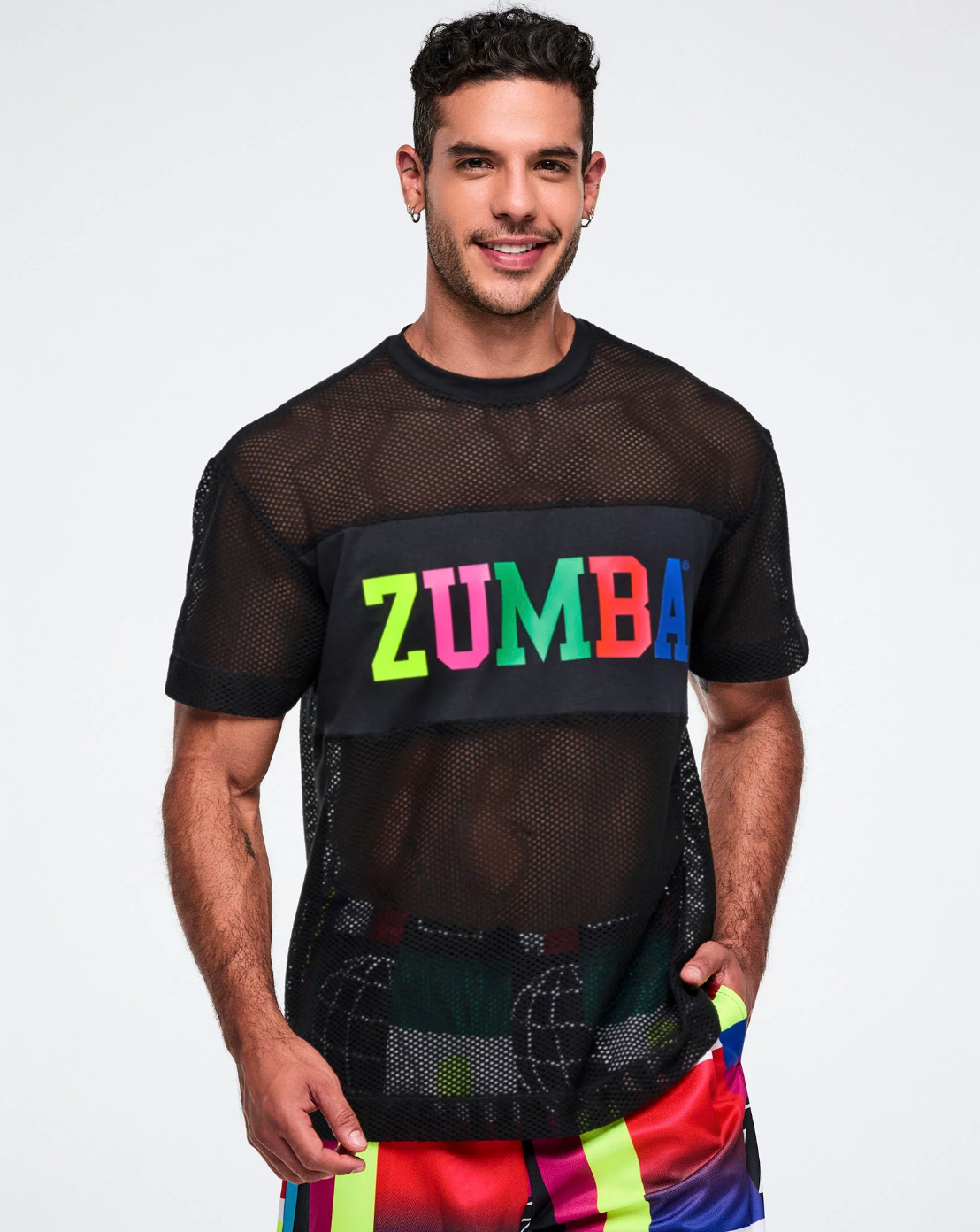 Zumba Worldwide Boxy Mesh Top
