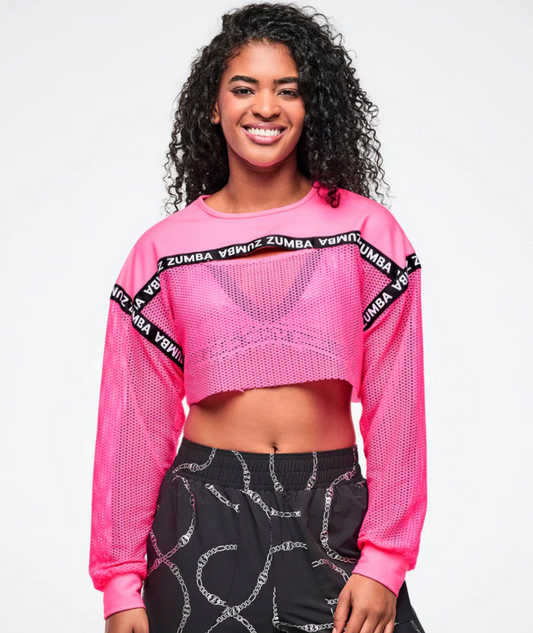 Dale-Z Long Sleeve Crew Neck Crop Top