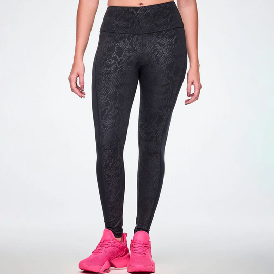 Rock 'n' Roll High Waisted Ankle Leggings With Mesh