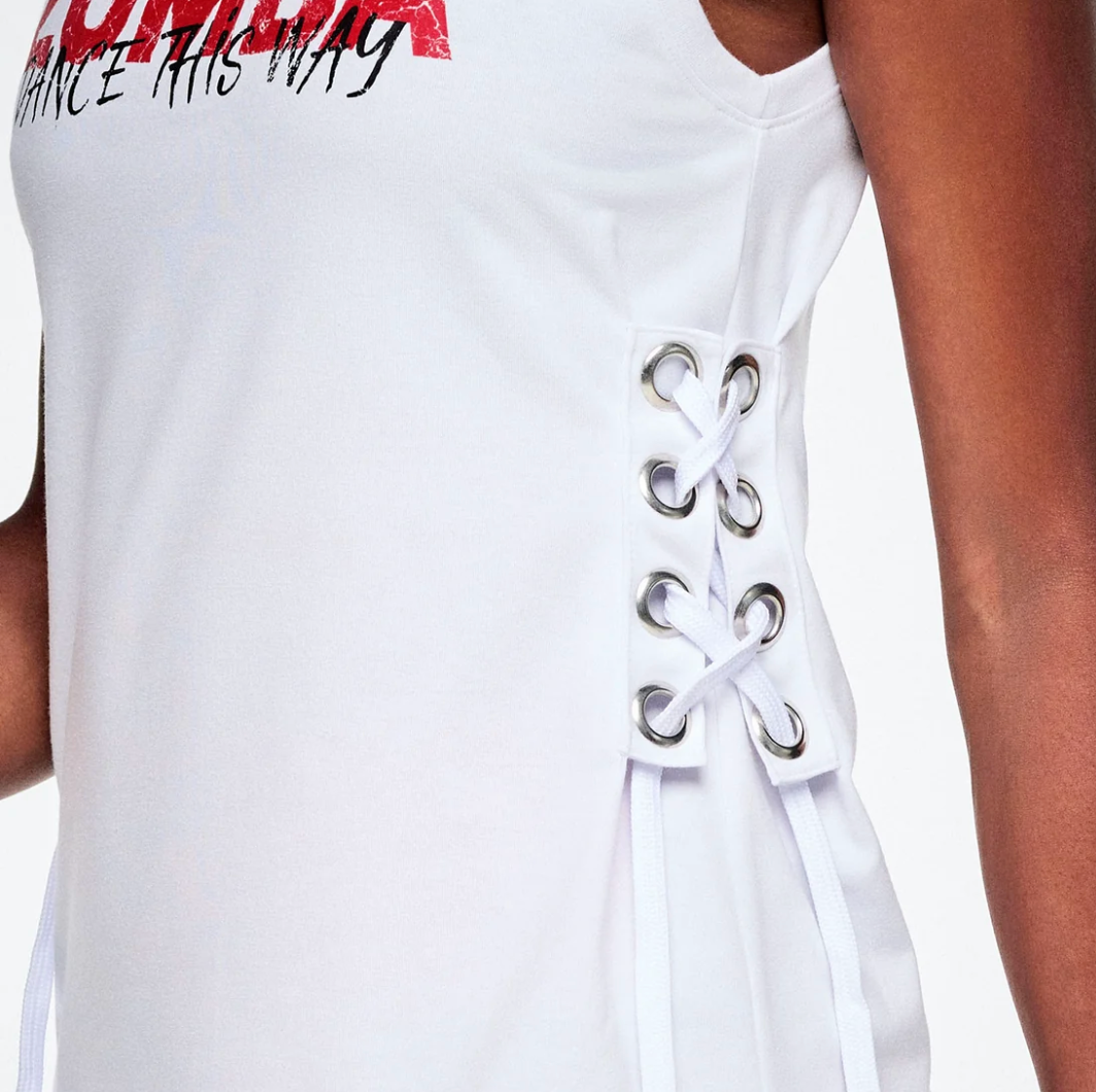 Rock 'n' Roll Tank With Lace Up Detail