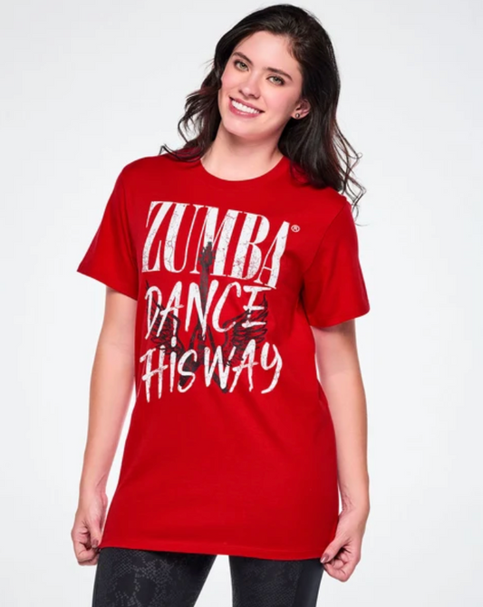 Rock 'n' Roll Unisex Crew Neck Tee - Red