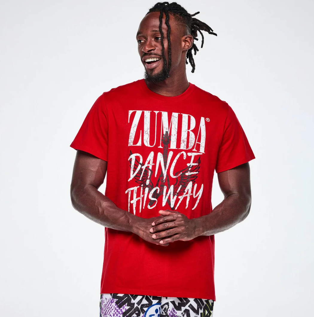 Rock 'n' Roll Unisex Crew Neck Tee - Red