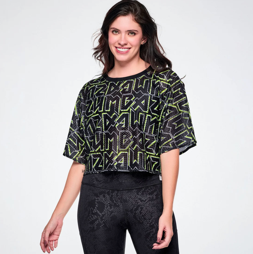 Rock 'n' Roll Mesh Boxy Crop Top