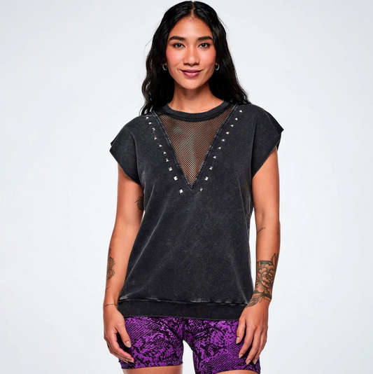 Rock 'n' Roll Loose Top With Mesh