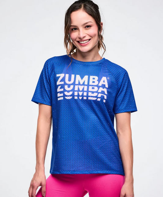 Color Spree Mesh Crew Neck Raglan Sleeve Top