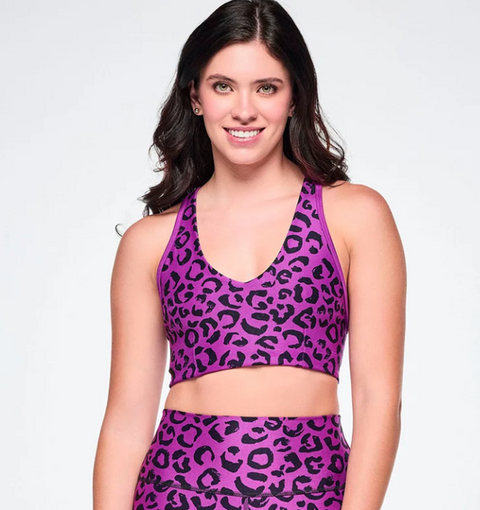 Ultrabright Reversible ZW Racerback V-Bra - Purple