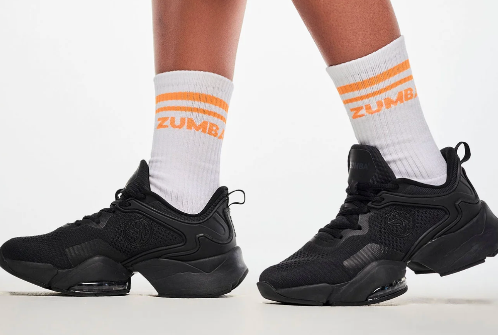 Electric Feel Plush High Socks - Orange/White
