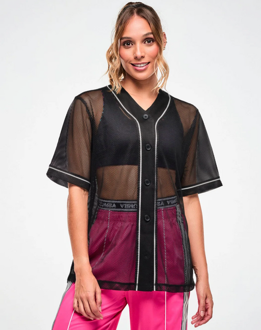 Electric Feel Unisex Mesh Baseball Jersey