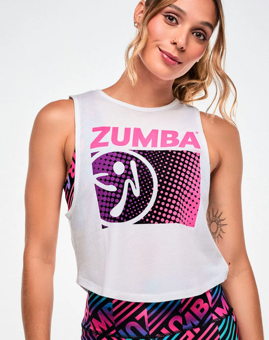 Electric Feel Crop Muscle Tank